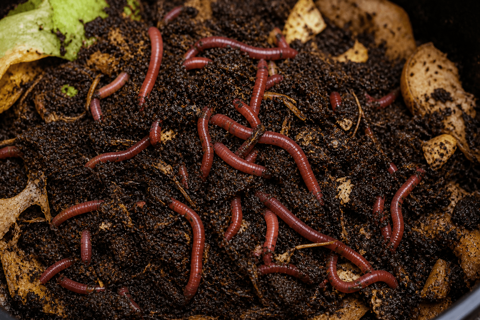 Proceso de producción de lixiviado de lombriz en una vermicompostera